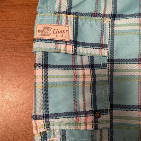 Chaps Laguna Blu Mens XXL Board Shorts Swim Trunks Drawstring Pockets - Picture 3 of 12